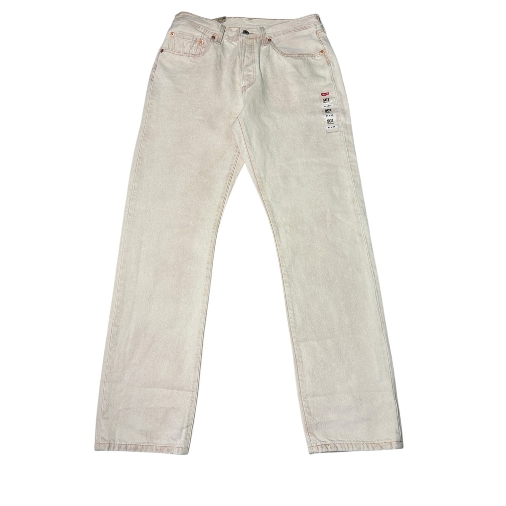 Nwt Levi Strauss Co 501 Original Fit Button Fly Jeans Beige Wash Mens W31 L32